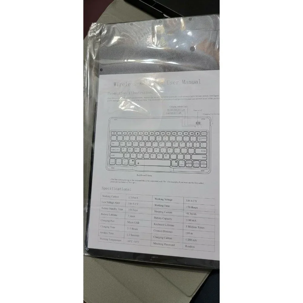 Bluetooth Keyboard Case for iPad Pro 11-inch 2020 TPU Back Cover With Pen Slot